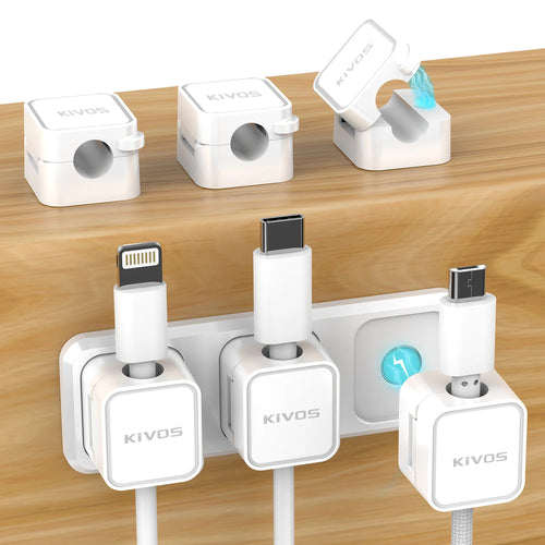 Magnetic cable organizer clips